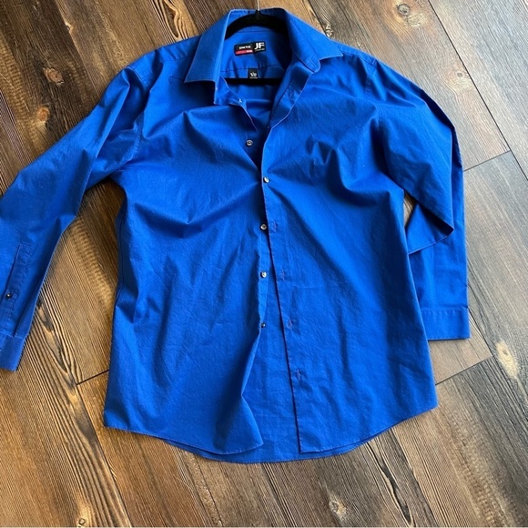 Royal sapphire cobalt blue oversized classic  boyfriend button up down shirt - Picture 3 of 12